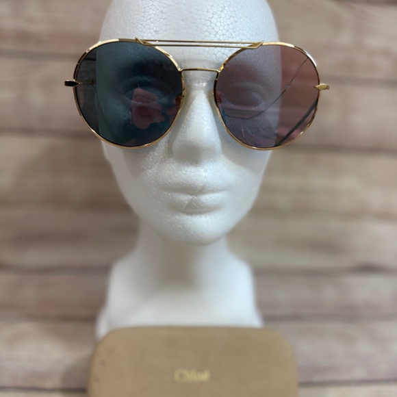 Chloe Pink Mirrored Sunglasses - Picture 1 of 3